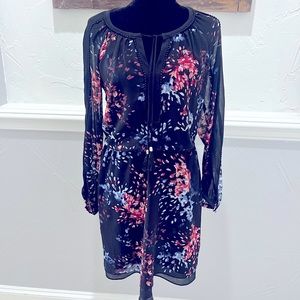 WHBM Black Midi Dress LS